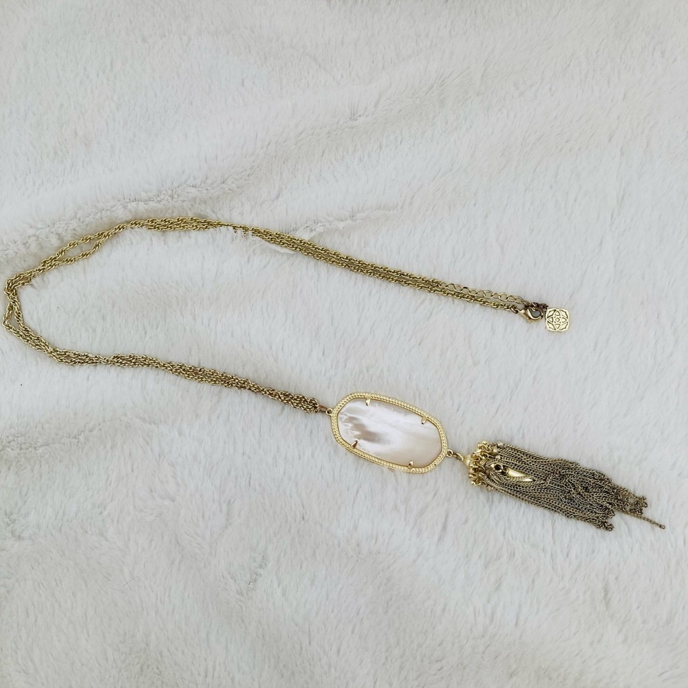 Kendra Scott MOP Rayne Tassel Necklace
